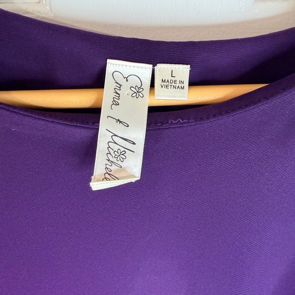 Emma & Michele Purple Studded Sheath Dress L Cocktail / Date Night - Picture 6 of 7